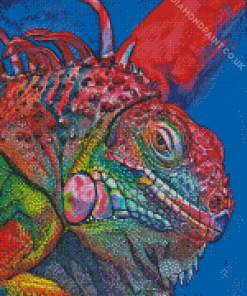 Abstract Colorful Iguana Diamond Painting